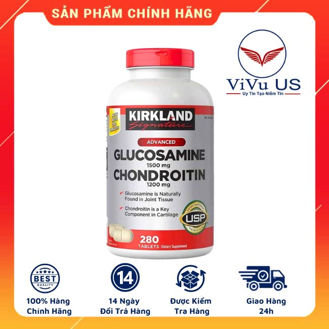 Glucosamine 1500mg Chondroitin 1200mg 280 Vien Mau Moi