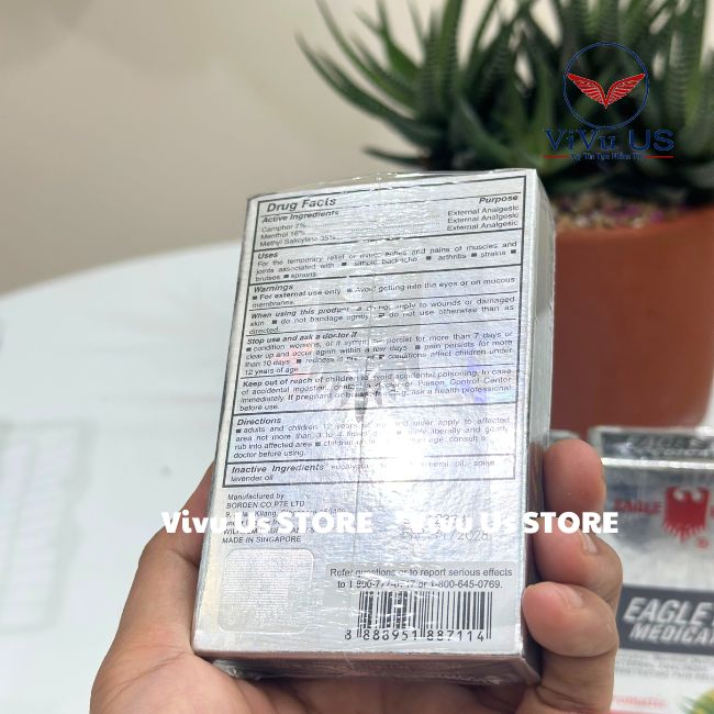 Mat Sau.dầu Gió Trắng Con Ó Mỹ Eagle Brand Medicated Oil 24ml