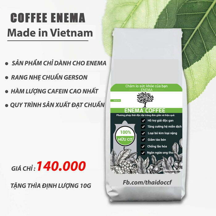 Cà phê thải độc Enema hữu cơ