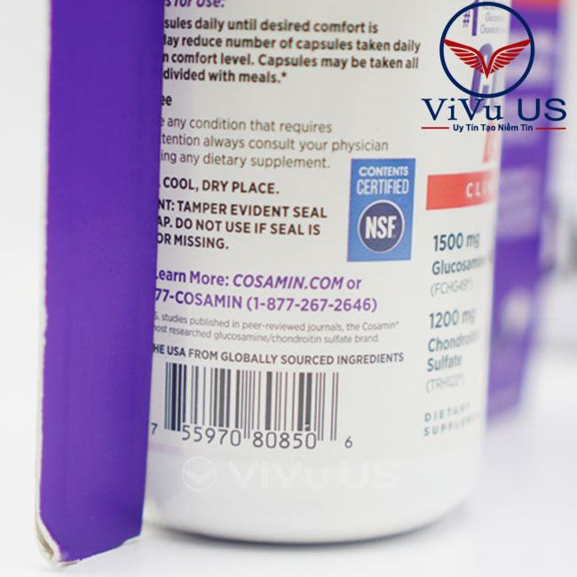 Mã Vạch Cosamin Ds For Joint Health 230 Viên