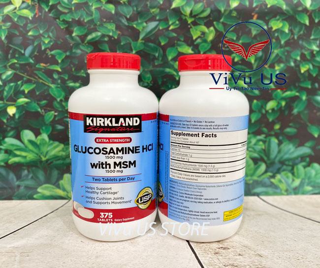 Viên Uống Glucosamine 375 Viên Hcl 1500mg Mỹ ( Mẫu Mới Nhất)
