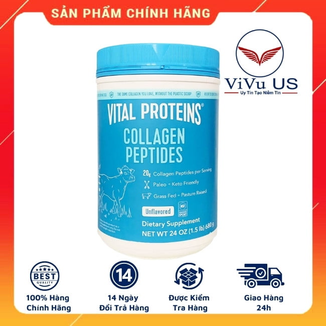 Bot Collagen Vital Proteins Collagen Peptides Unflavored 680g Cua My.