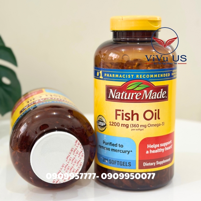 Nature Made Fish Oil 1200mg 300 Viên
