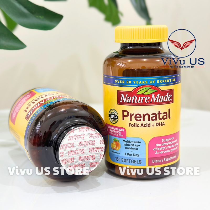 Nature Made Prenatal Multi + Dha + Folic Acid 150 Viên Mẫu Mới