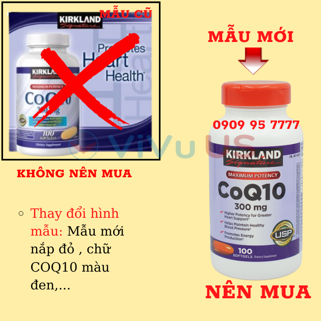 Phân Biệt Mẫu Mới Mẫu Cũ Bổ Tim Coq 10 300mg