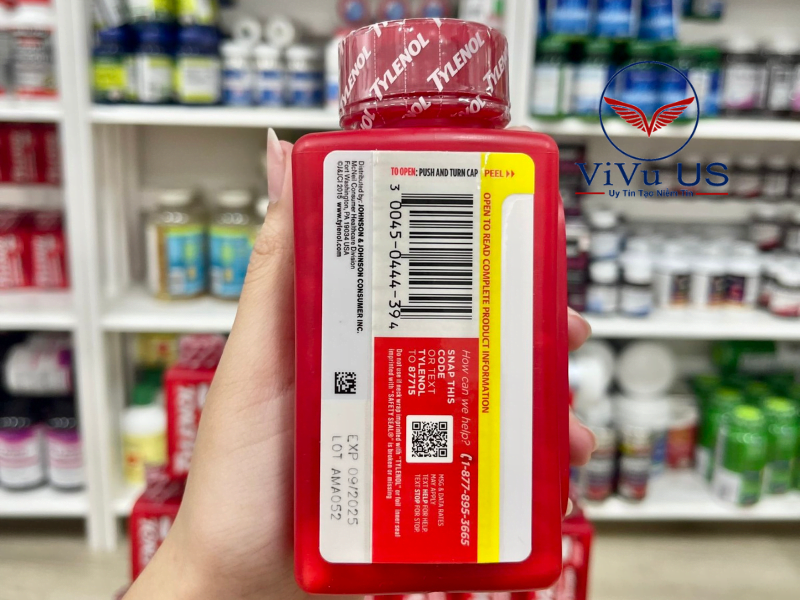 Thành phần Tylenol Extra Strength 500mg