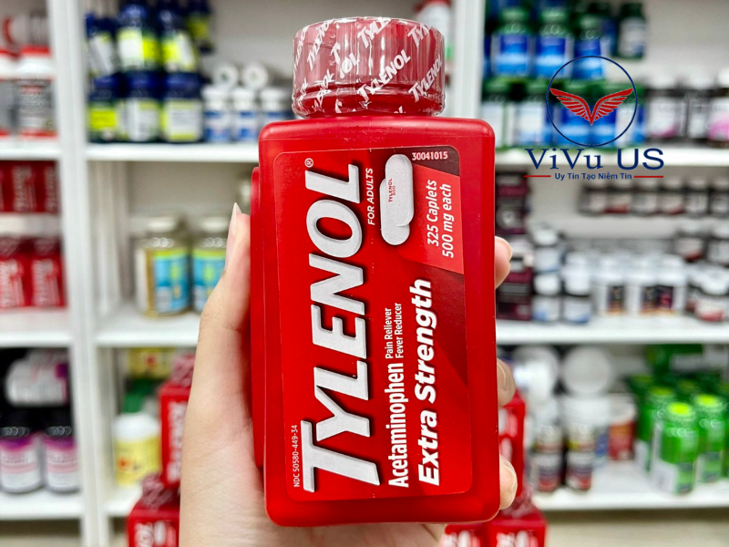 Thuốc giảm đau hạ sốt Tylenol Extra Strength 500mg