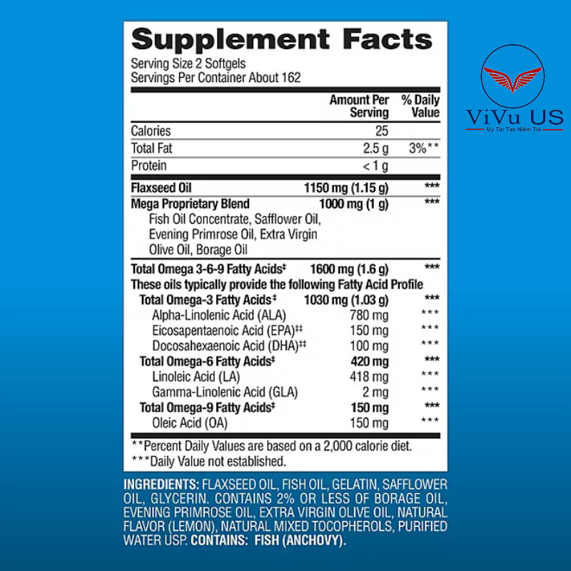 Thanh Phan Omega 369 Supports Heart Health 1600mg Member's Mark