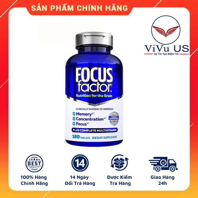 Viên Uống Focus Factor Nutrition For The Brain 180 Viên Giúp Tăng Cường Hỗ Trợ Chức Năng Của Não Bộ