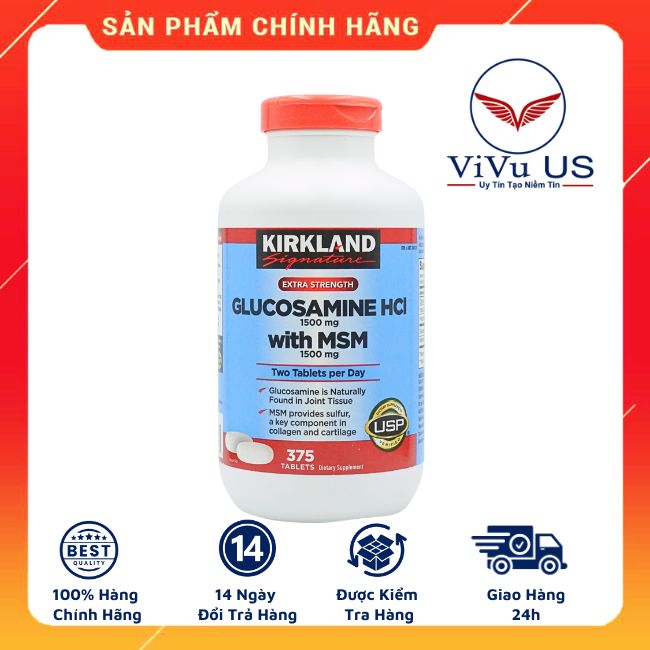 Glucosamine Hcl 1500mg 375 Vien