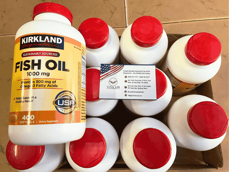 Dầu Cá Omega 3 Fish Oil 1000mg Kirkland