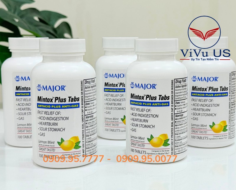 Major Mintox Plus Tabs Antacid 100 Viên Của Mỹ