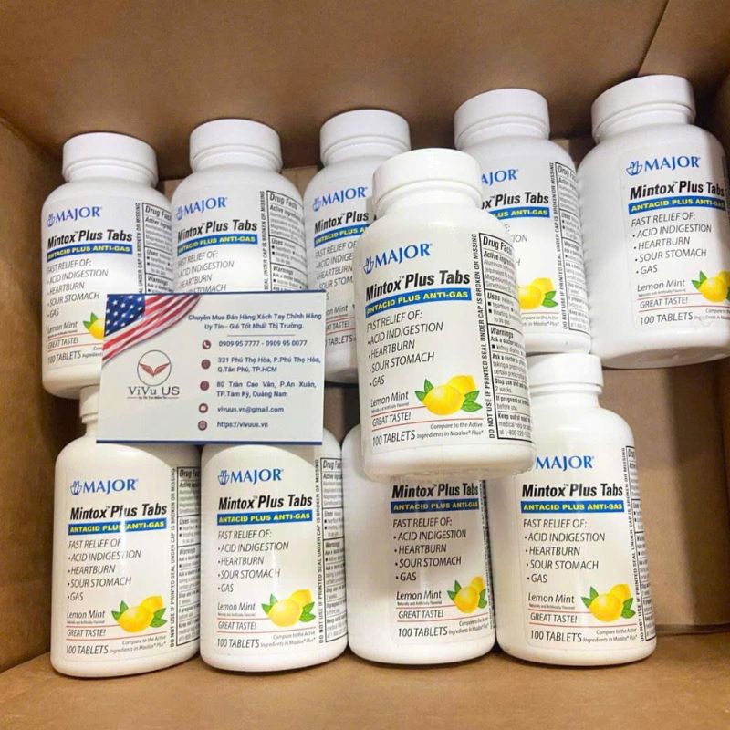 Major Mintox Plus Tabs Antacid 100 Viên
