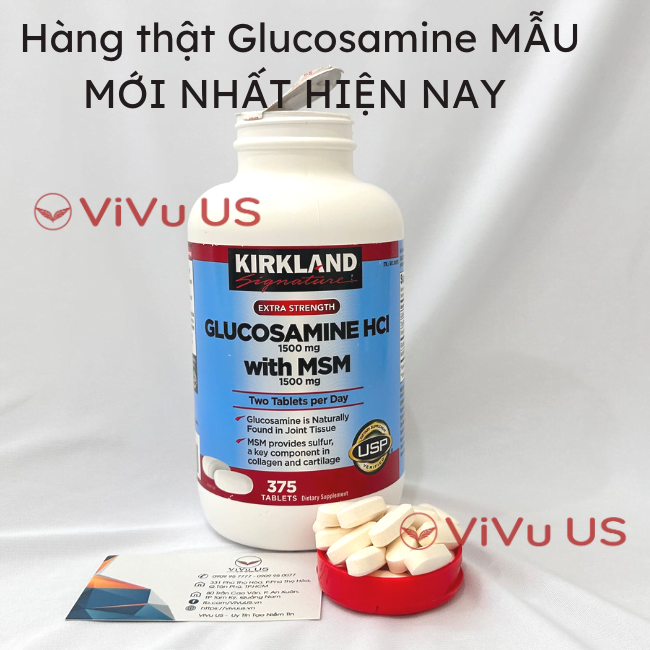 Cách phân biệt hàng thật và giả Glucosamine HCL 375 viên của Mỹ.