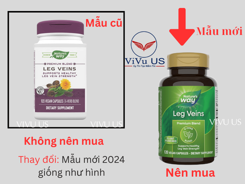 Viên Uống Nature’s Way Leg Veins 120 Viên Mau Moi