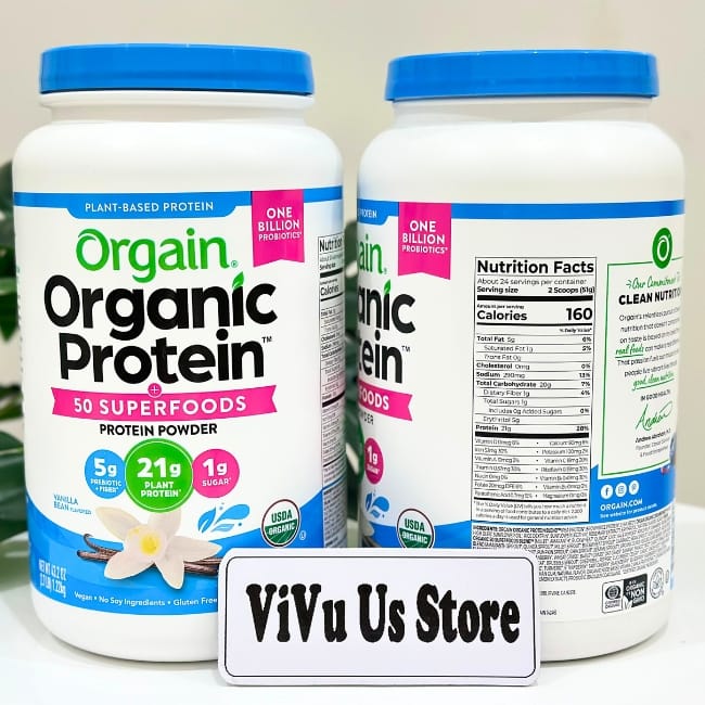 Bot protein Orgain Organic Protein & Superfoods 1,22kg vi vani