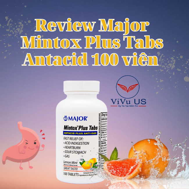 Review Major Mintox Plus Tabs Antacid 100 viên
