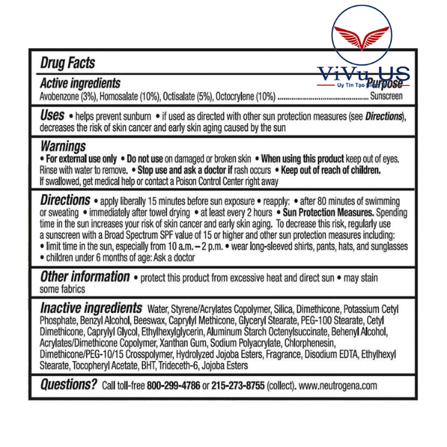 Thanh Phan Kem Chống Nắng Neutrogena Spf55