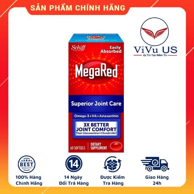 Viên bổ khớp Schiff MegaRed Joint Care của Mỹ 60 viên