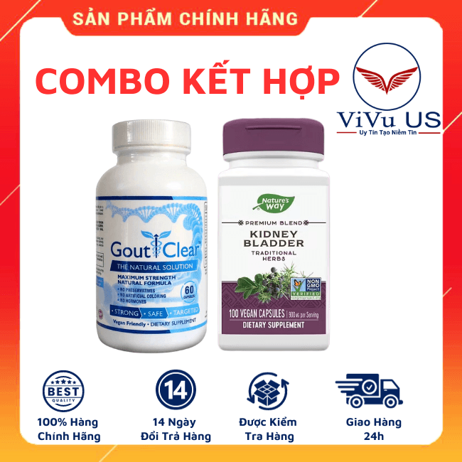 combo ho tro gout Gout Clear va Kidney Bladder của My