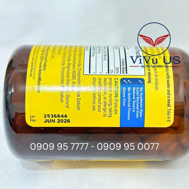 Hạn sử dụng Nature Made Triple Flex Strength +D3 cua My 200 viên