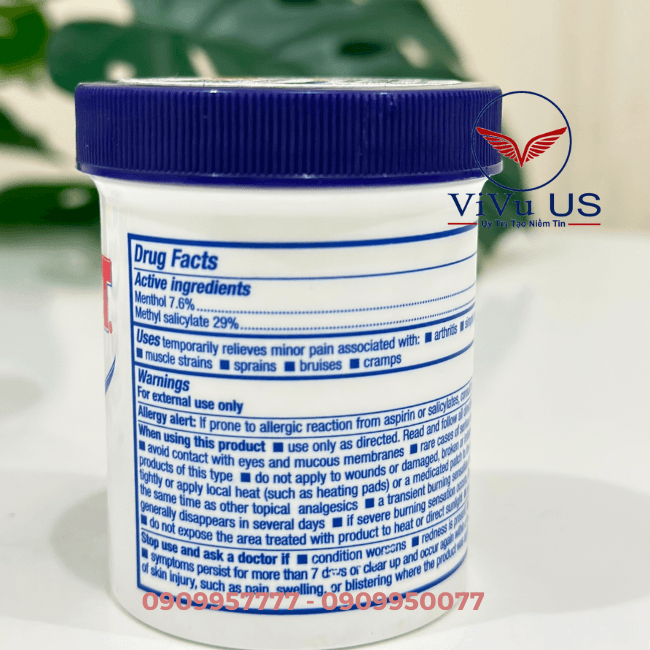 thanh phan Dau xoa bop giam đau nhuc Icy Hot Balm Pain Relieving cua My