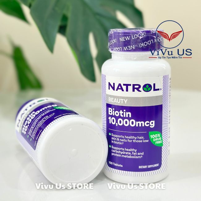 Natrol Biotin 10000mcg Mau Moi
