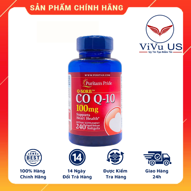 Vien uong bo tim Puritan’s Pride CoQ10 100mg 240 vien