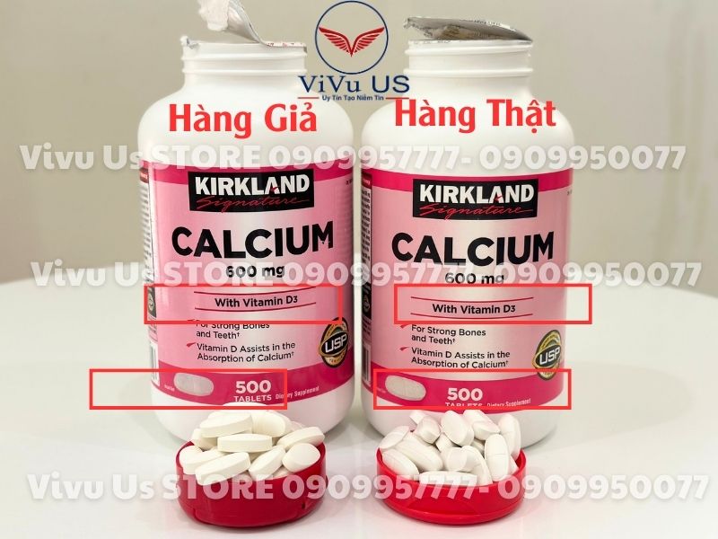 Cách Phân Biệt Hàng Thật Và Giả Viên Uống Calcium 600mg