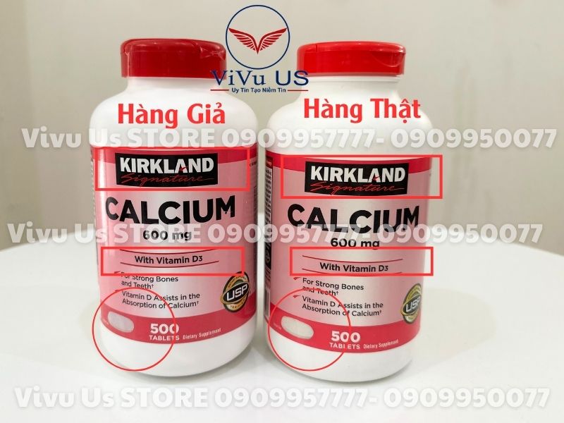 cach phan biet hang that va gia vien uong calcium 600mg