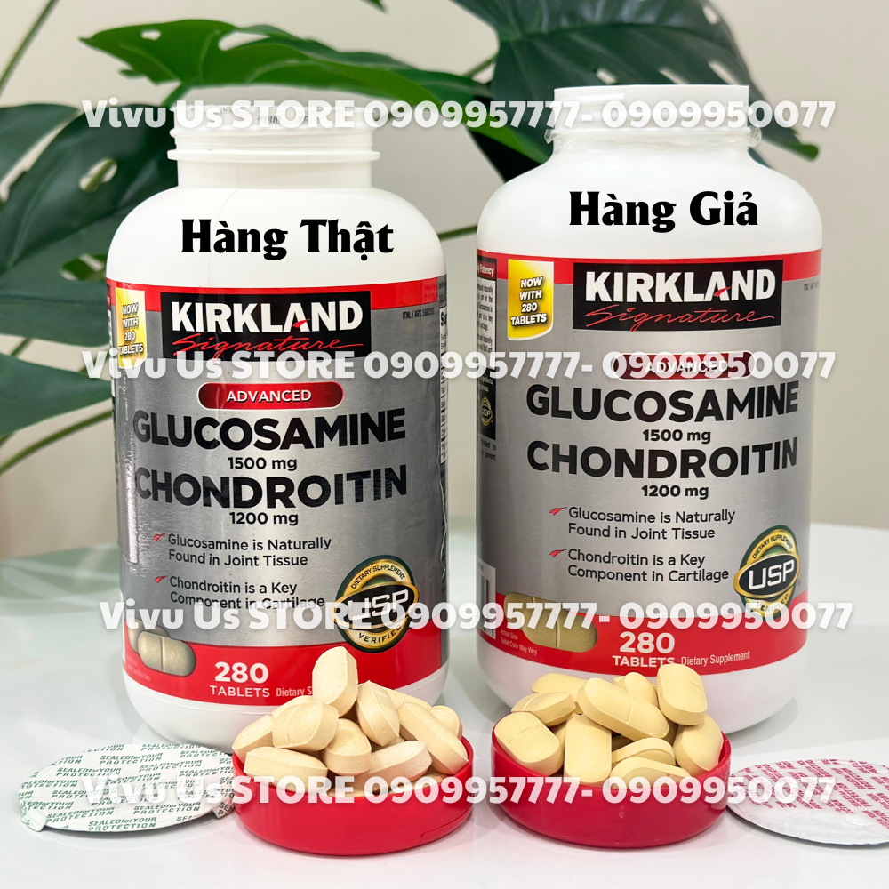 cach phan biet hang that va gia vien uong glucosamine 1500mg chondroitin 1200mg 280 vien