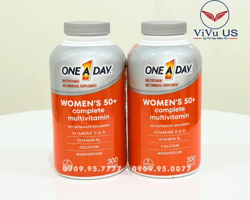 Vitamin Tổng Hợp One A Day Women’s 50+ Multivitamin 300 Viên Mẫu Mới