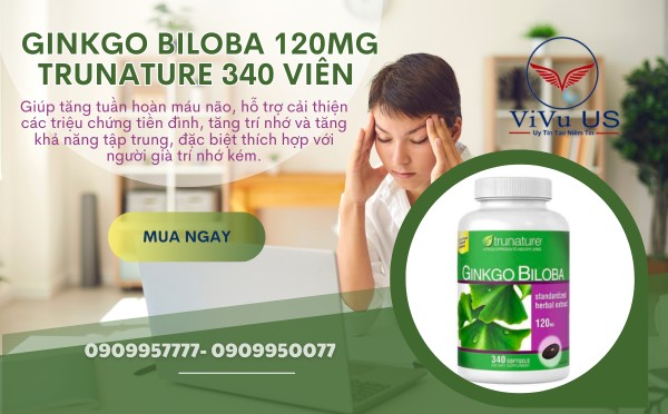 Viên Uống Bổ Não Ginkgo Biloba Trunature