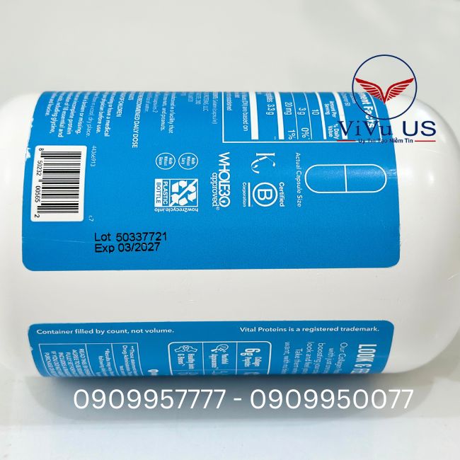Han Su Dung Collagen Thủy Phân Vital Proteins Collagen Peptides 360 Capsulesjpg