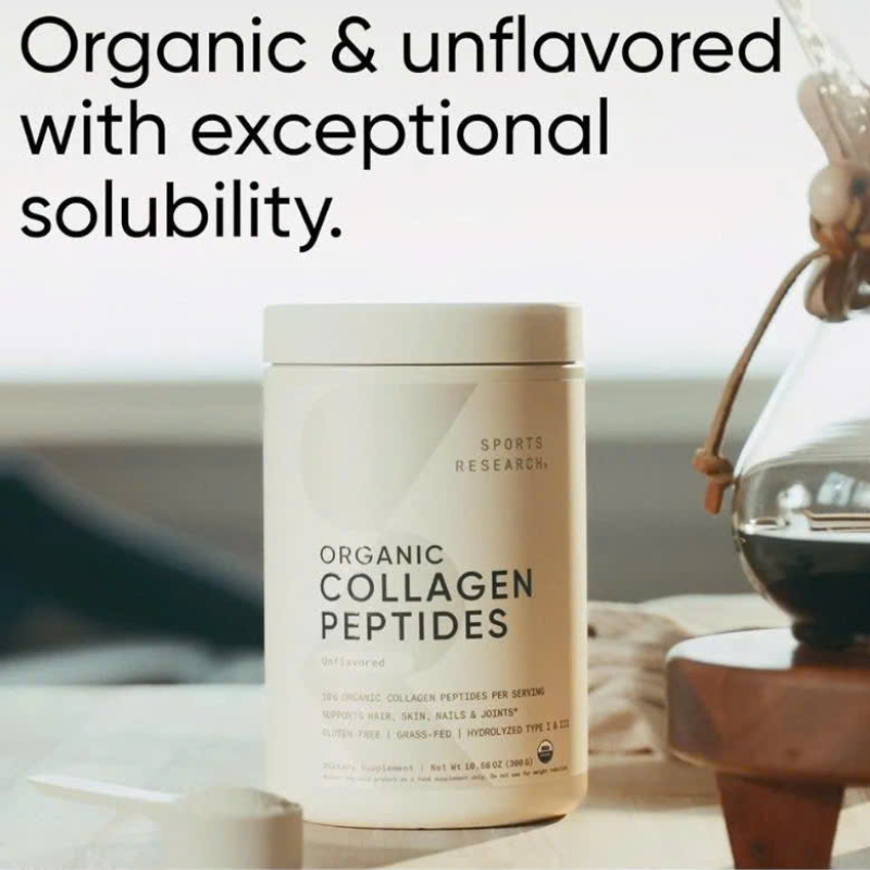 Bột Collagen Thủy Phân Không Vị Sr Sports Research Collagen Peptides Unflavored Types I & Iii