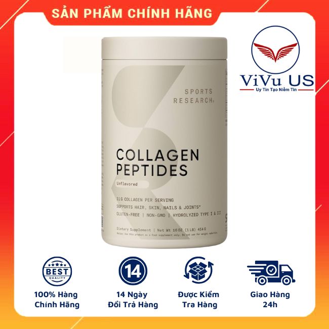 Sports Research Collagen Peptides Unflavored