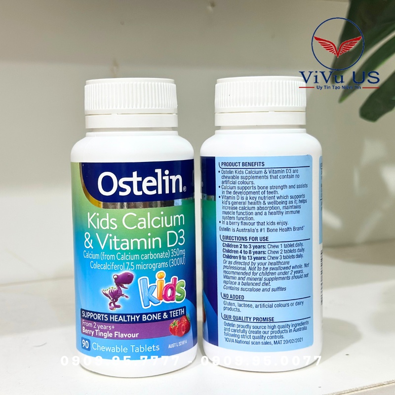 Canxi D3 Ostelin Úc 90 Viên