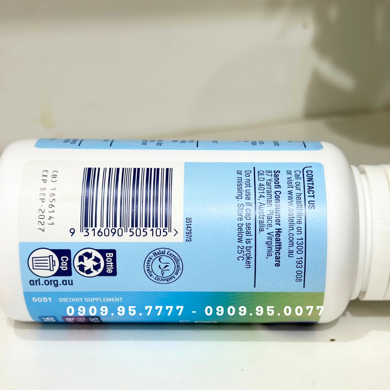 Mã Vạch Canxi D3 Ostelin Úc 90 Viên