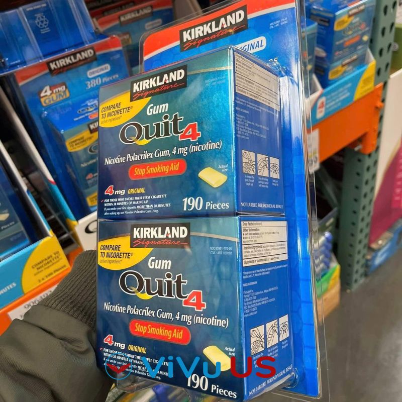 Quit 4 Original Nicotine Polacrilex Gum 4mg 190 Viên