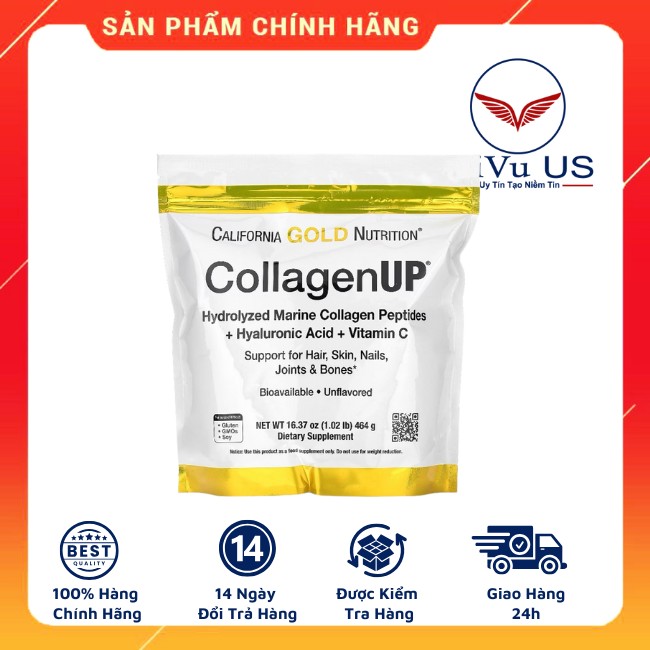 Bột Collagen Thuỷ Phân California Gold Nutrition Collagenup 464g