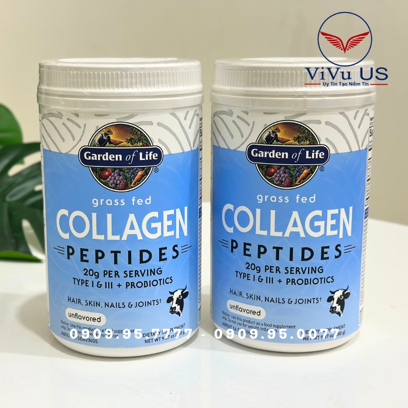Bột Collagen Peptides Garden Of Life Grass Fed 280g Của Mỹ