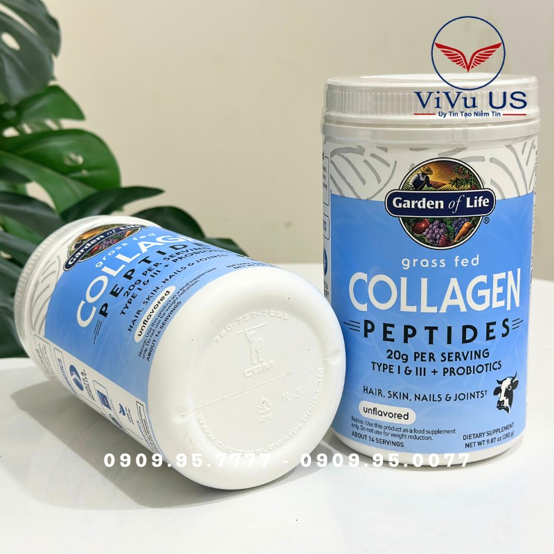 Collagen Peptides Garden Of Life Grass Fed 280g Của Mỹ