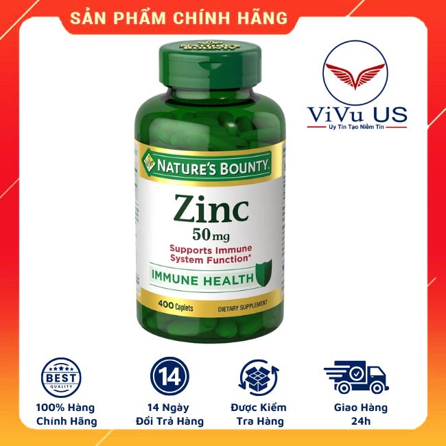 Nature's Bounty Zinc 50mg 400 Viên