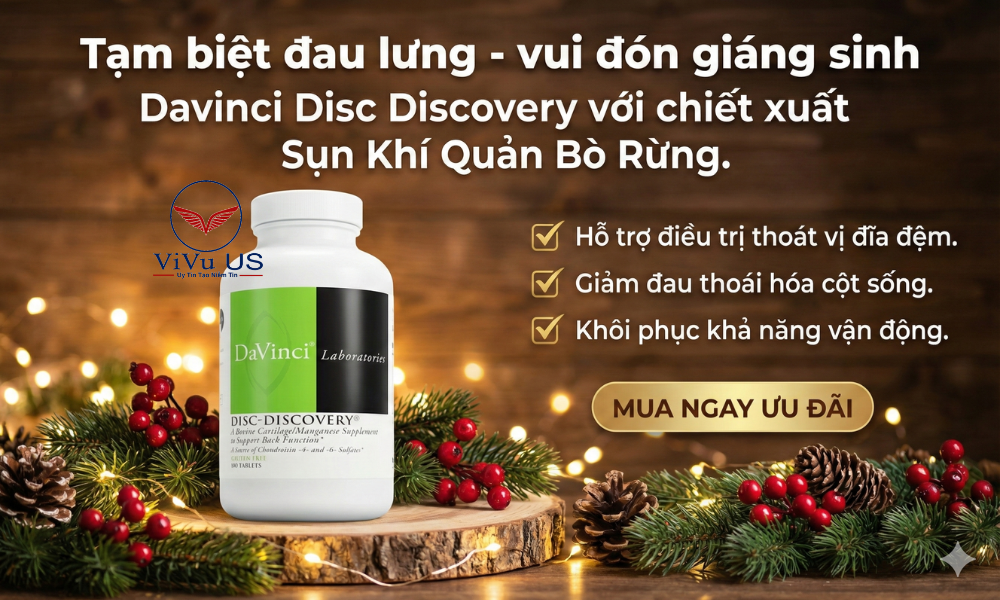 Viên Uống Hỗ Trợ Trị Đau Thoát Vị Đĩa Đệm Davinci Disc Discovery
