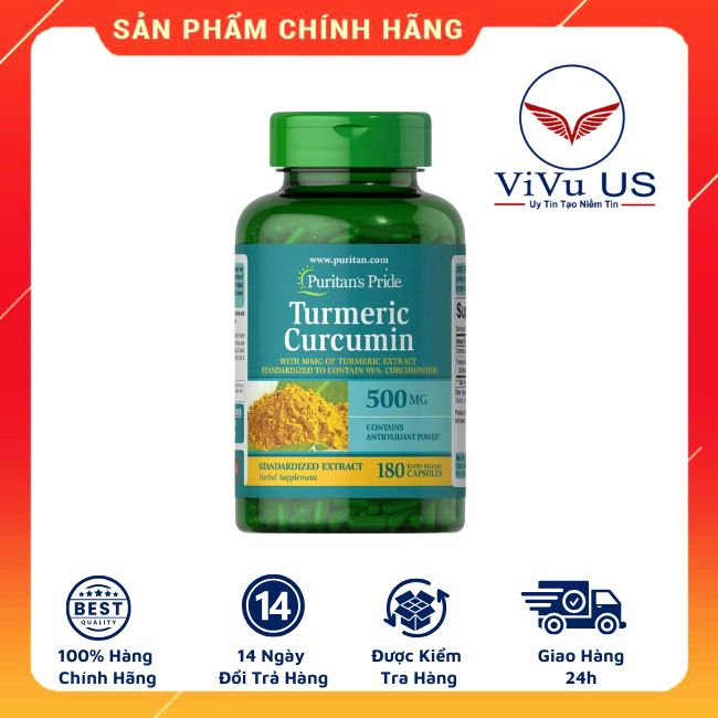 Curcumin Puritan Pride 180 Viên Của Mỹ